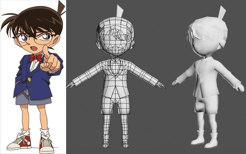 從零開始 名偵探柯南全身3D模型制作教程（動漫游戲開發向）